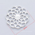 Moda bela 22 milímetros prata flor flutuante jóias placas de janela para 30 milímetros lockets